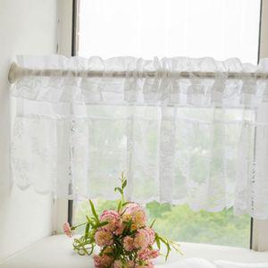 플라워 레이스 바란스 커튼(150x45cm)창문커텐 주방 장식용 인테리어