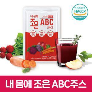 ABC(사과비트당근)주스 100ml 30포(선물용)과일 파우치즙 액기스 영양 영양엑 ABC쥬스 ABC 과일 당근