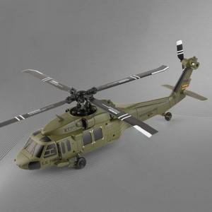 Rc 4 방향 헬리콥터 단일 프로펠러 브러시리스 모터 블랙 호크 Uh-60l 드론 모델 비행기 2.4g 시뮬레이션