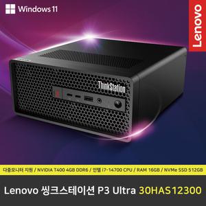 Lenovo 씽크스테이션 P3 Ultra 30HAS12300 워크스테이션 컴퓨터 /윈도우11Pro설치 / RAM 16GB / NVMe SSD 512GB