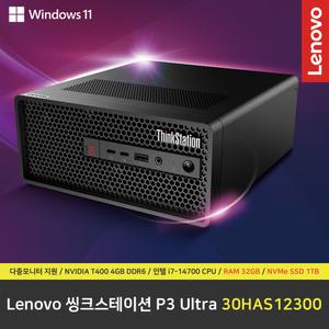 Lenovo 씽크스테이션 P3 Ultra 30HAS12300 워크스테이션 컴퓨터 /윈도우11Pro설치 / RAM 32GB / NVMe SSD 1TB