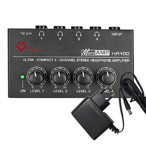 VTHA-400 헤드폰 분배기 믹서 개별볼륨조절 헤드폰앰프 헤드폰분배기 4채널헤드폰믹서