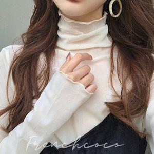 프렌치코코 레이어드 이너 시스루 블라우스 망사 티셔츠
