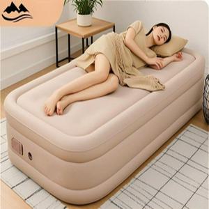 쿠디 에어매트 싱글 자충 25cm 휴대용 캠핑 패브릭 내장형 단일형업그레이드전자동베이지