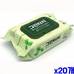 깨끗하고 순수한 물티슈 100매 캡형 245g X20개