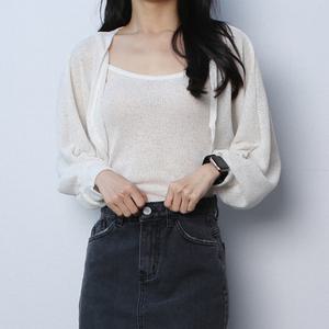 [파라노말샵]솔솔 골지  볼레로 나시 가디건 세트 (파라노말샵)