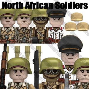 유탄발사기 성인용비비탄총 산탄총 WW2 군사 독일 북아프리카 군인 피규어 빌딩 블록 전쟁 육군 장교 전사