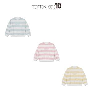 [롯데백화점]탑텐키즈 MKE3TR2102 여아) 테마 클래식캠퍼스 프릴 스트라이프 스웨트