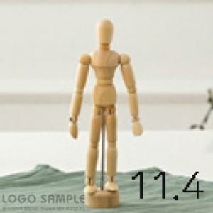 11.4cm 나무원목관절인형