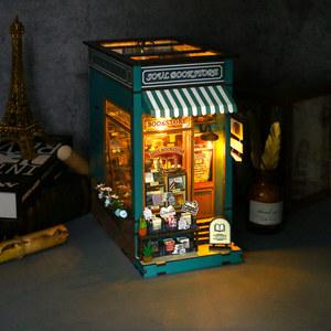 Soul Book Nook DIY 조립 인형의 집 북엔드 책장 생일 선물 교육용 장난감