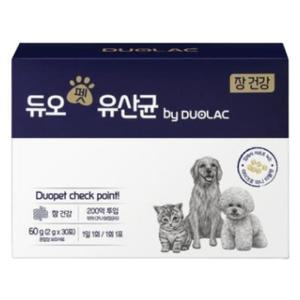 듀오락 강아지 고양이 유산균 듀오펫 장 건강 30포