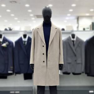 헤링본 세미 오버핏 롱 코트 ZEO05