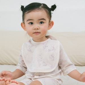 * 5+1 베이비붐 항균 세균억제 무형광 양면 순면 신생아 턱받이 침받이 스카프빕