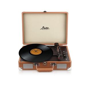 브리츠인터내셔널 BZ-TP1000 브라운 LP 턴테이블 스피커