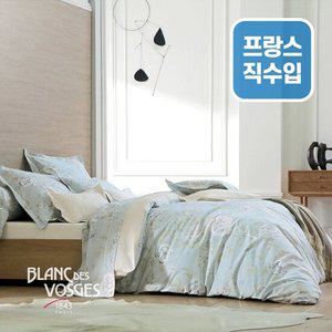 [BDV] 퍼케일 순면 이불베개커버+매트리스커버 SK 로즈가든블루