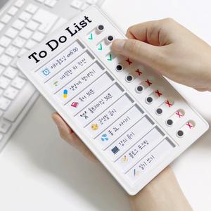 리노드 투두리스트 메모보드 풀세트 밀어서 쓰는 일상 루틴 체크 플래너 (가이드 제공)
