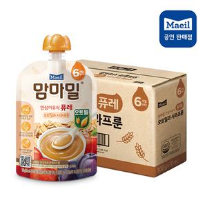 매일유업 맘마밀 오트밀과 사과프룬 퓨레 100g 10팩