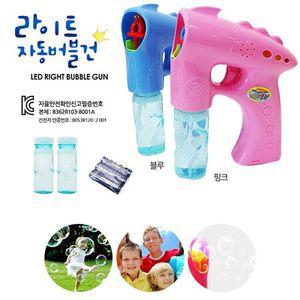 투명LED 자동버블건 비누방울총 비눗방울 색상랜덤