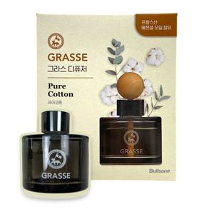 불스원 그라스 GRASSE 디퓨저 퓨어코튼 105ml 차량용 방향제 식물성에탄올