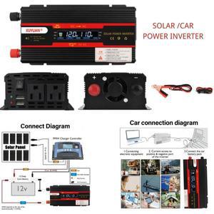 차량용 전력 인버터 와트 DC 12V 24V AC 110V 보정 사인파 컨버터, 태양광 인버터, 3000W