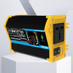 지능형 전력 인버터, DC 12V-AC 110V 220V, 듀얼 USB 자동차 전압 변압기, 차량 스마트 아이패드호환 휴대