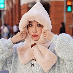 후드머플러 바라클라바 융털 기모 토끼털 목도리 방한 넥워머 플리스 뽀글이