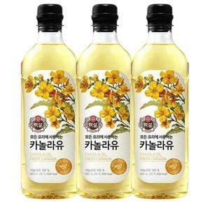 백설 카놀라유 900ml x 3개
