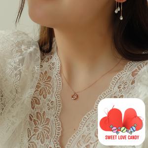 [헤스티아][+SWEET LOVE CANDY 패키지] 오늘 만큼은 행운 다 니꺼해 14K GOLD DIAMOND 목걸이+핑크선물포장