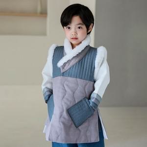 [보리보리/하랑한복]하랑한복 팬더랑 남아 털조끼