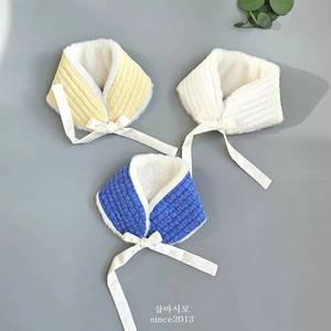 [샵마시모]도톰 면누빔 볼끼 귀도리 남아한복 여아한복 천연염색 피그먼트 100수 전통 귀마개
