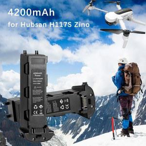 드론 배터리 Zino 쿼드콥터용 4200mAh RC 카메라 GPS Hubsan 레이싱 11 4V FPV H117S 부품 예비 드론용