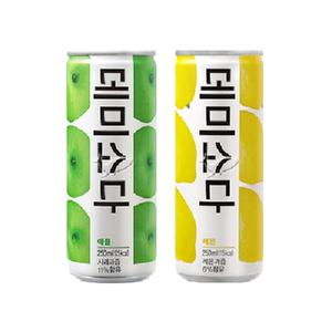 데미소다 애플 250ml/ 10캔+레몬 250ml/ 10캔 총20캔