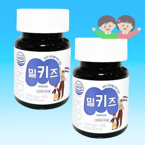 키즈랩스 밀키즈 1000mg 30+30정 어린이 우유 칼슘