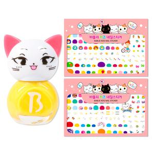 바블리 키즈네일 냥이 옐로핑 + 어린이네일스티커 세트 랜덤 발송