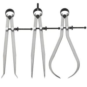 Acrux7 3Pcs 8인치 길이 스프링 캘리퍼 세트, 카본 스틸 외부 칸막이 나침반, 목재 회전 선반 프로젝트용 측정 도구