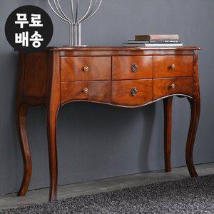 슈가 원목 엔틱 2단 콘솔 서랍장 현관 테이블(1100)