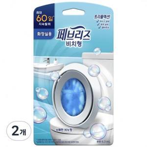 페브리즈 화장실용 비치형 상쾌한 비누향 탈취제 본품, 6.3ml, 2개 one option