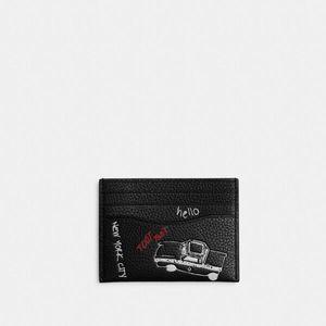 [코치][공식] 카드 케이스 위드 스케치 프린트 CAN87 BLC