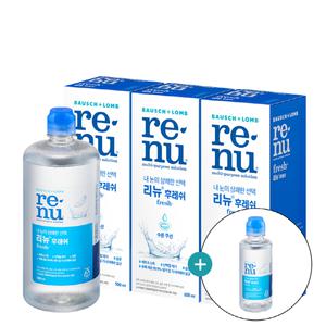[바슈롬] 리뉴 후레쉬 500ml x 3개 + 120ml / 소프트 렌즈 세척액