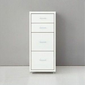 [오너클랜]철제 책상서랍장 조립식 4단 수납서랍장