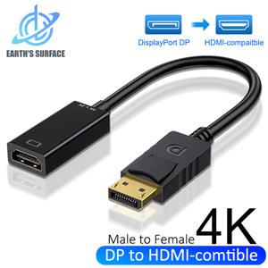 4K 디스플레이 포트 DP HDMI 호환 케이블 어댑터 DisplayPort Male HDTV Female 변환기 PC TV 노트북 프로젝터용