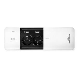 하츠 MC-S1991QWCM 매립형 USB 무선충전 슬라이드 화이트 콘센트 책상 주방가구