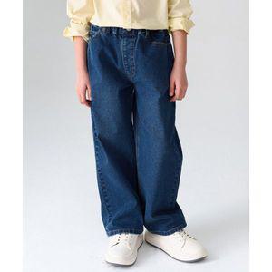 매장정품 무신사 스탠다드 MUSINSA STANDARD KIDS 와이드 밴딩 데님 팬츠 미디엄 인디고 MKBNP504-MI 12225