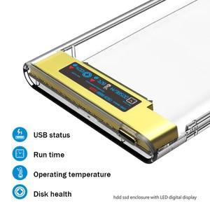 UTHAI G06 USB3.0/2.0 HDD 인클로저 2.5인치 직렬 포트 SATA SSD 하드 드라이브 케이스 지원 6TB 투명 모바