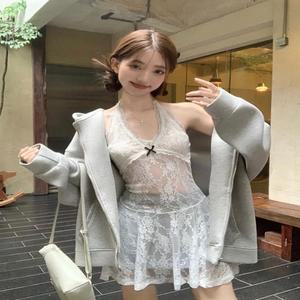 [오노마] ONM 여성 레이스시스루 플레어원피스 이너원피스 레이어드