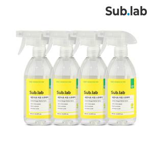 서브랩 레몬식초 키친 비건 스프레이 과일 세척 500ml x 4개