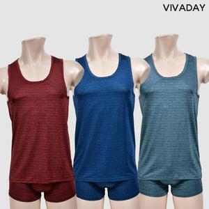 [OF1PQ7O0]VIVADAY AB02 투톤 입체패턴 남성런닝 3매입