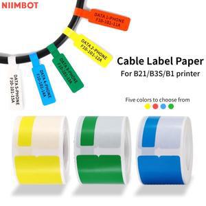 NIIMBOT 케이블 라벨, 열 B1/B21/B3S/B203 프린터용 방수, 내유성 태그