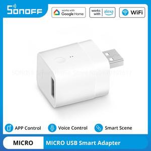 투야 스마트봇SONOFF 마이크로 5V USB 스마트 어댑터 eWeLink WiFi 무선  음성 제어 스위치 장면 타이머 지