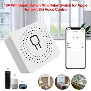 투야 스마트봇WiFi 스마트 스위치 16A 홈 미니 자동 차단기 릴레이 모듈 AC100-240V DIY 타이머 APP 음성